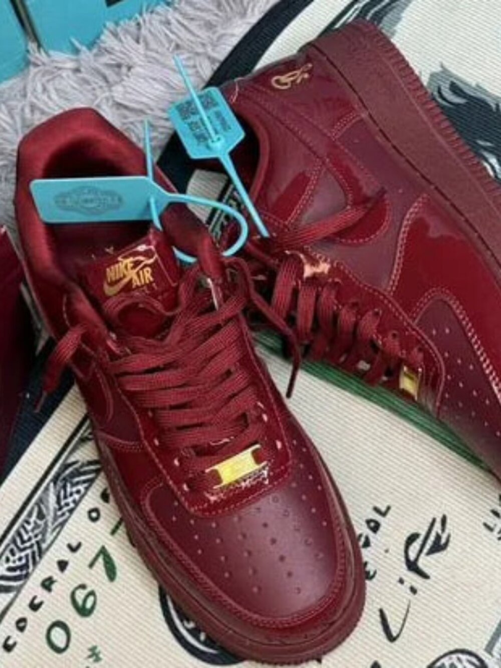 Nike Air Force 1 Low Deep Burgundy Patent Leather